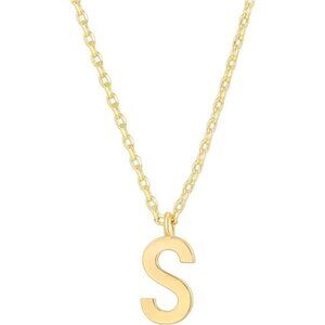 Gold Plated Initial (S) Necklace